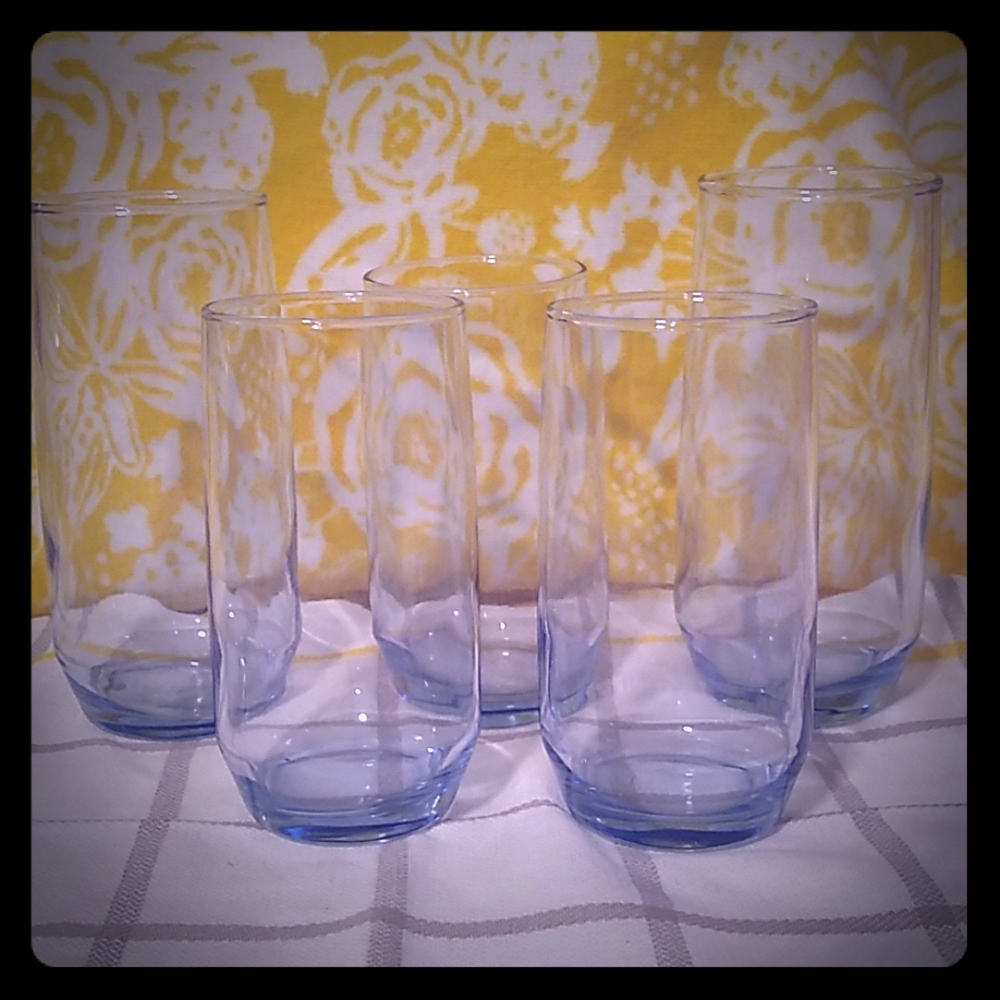 COPY - Blue tinted retro glassware